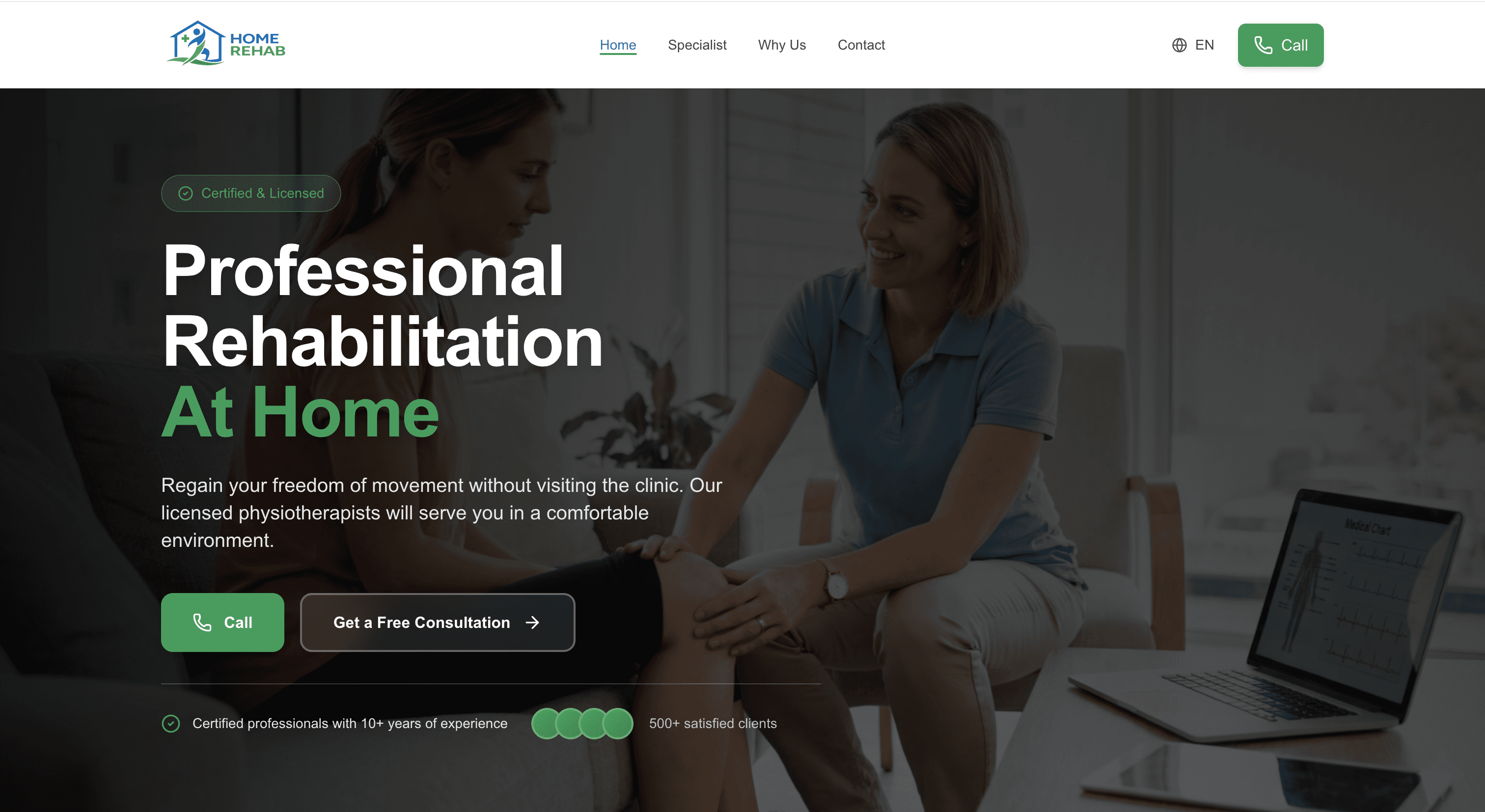 Home Rehab Landing Page